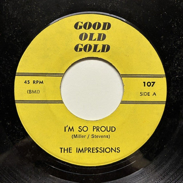 The Impressions / Frankie Karl : I'm So Proud / Don't Be Afraid (7", Single, RE)