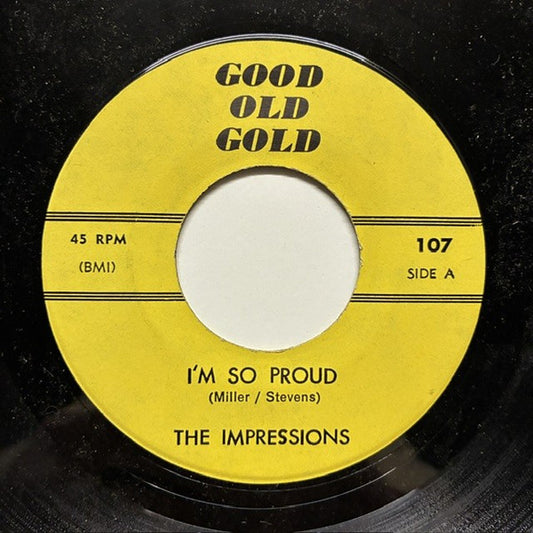 The Impressions / Frankie Karl : I'm So Proud / Don't Be Afraid (7", Single, RE)