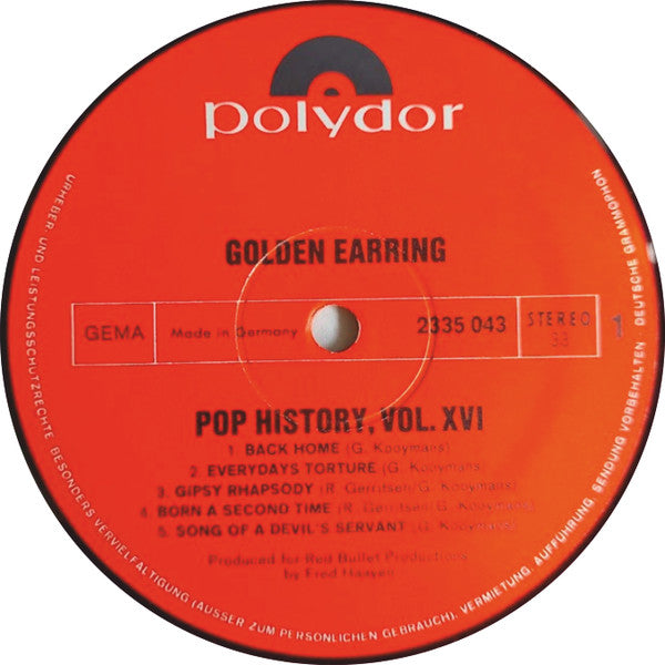 Golden Earring : Pop History Vol. 16 (2xLP, Comp, Gat)