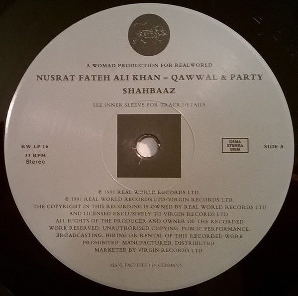 Nusrat Fateh Ali Khan & Party : Shahbaaz (LP, Album)