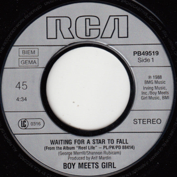 Boy Meets Girl : Waiting For A Star To Fall (7", Single)