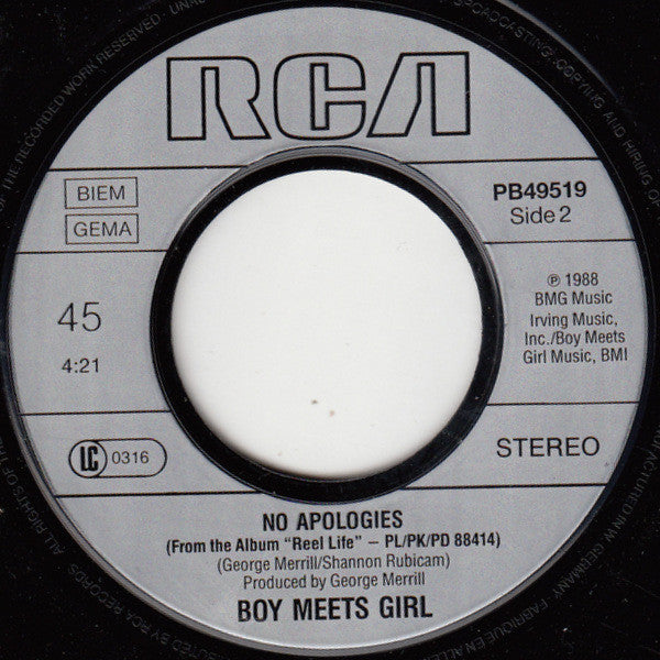Boy Meets Girl : Waiting For A Star To Fall (7", Single)