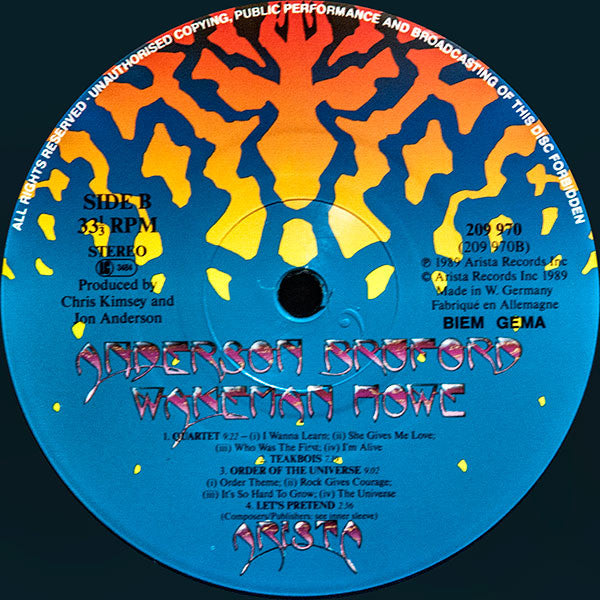 Anderson Bruford Wakeman Howe : Anderson Bruford Wakeman Howe (LP, Album)