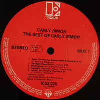 Carly Simon : The Best Of Carly Simon (LP, Comp, RE)