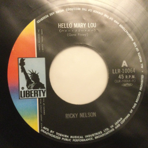 Ricky Nelson (2) = リッキー・ネルソン* : Hello, Mary Lou = ハロー・メリー・ルー (7", Single, Big)