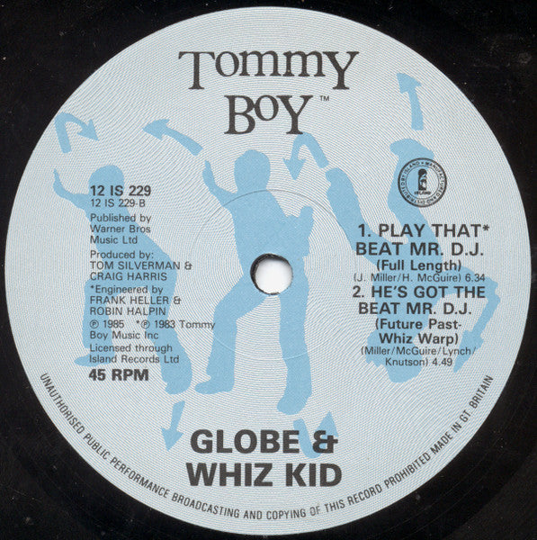 Whiz Kid / G.L.O.B.E. & Whiz Kid : He's Got The Beat / Play That Beat Mr. D.J. (12")