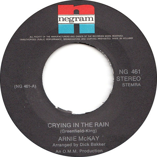 Arnie McKay : Crying In The Rain (7", Single)