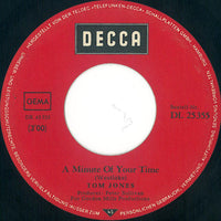Tom Jones : A Minute Of Your Time (7", Single)