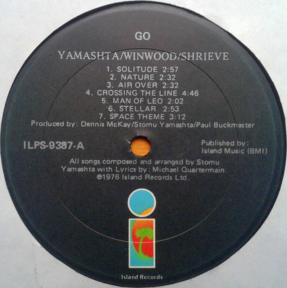 Stomu Yamashta* / Steve Winwood / Michael Shrieve : Go (LP, Album)