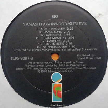 Stomu Yamashta* / Steve Winwood / Michael Shrieve : Go (LP, Album)