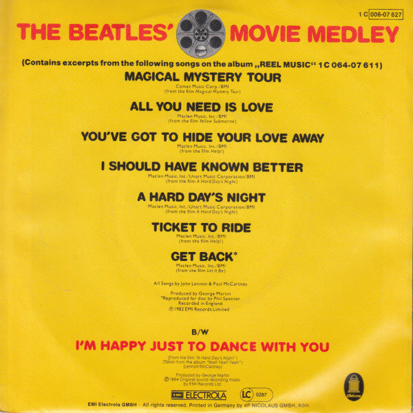 The Beatles : The Beatles' Movie Medley (7", Single)