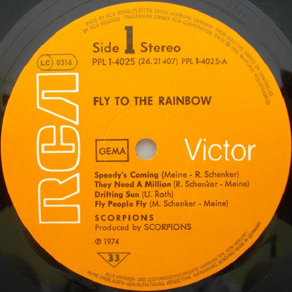 Scorpions : Fly To The Rainbow (LP, Album, RE)