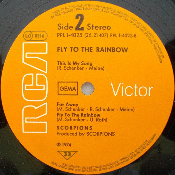 Scorpions : Fly To The Rainbow (LP, Album, RE)