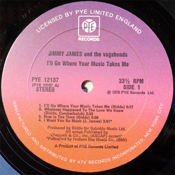 Jimmy James And The Vagabonds* : I'll Go Where Your Music Takes Me (LP, Album)