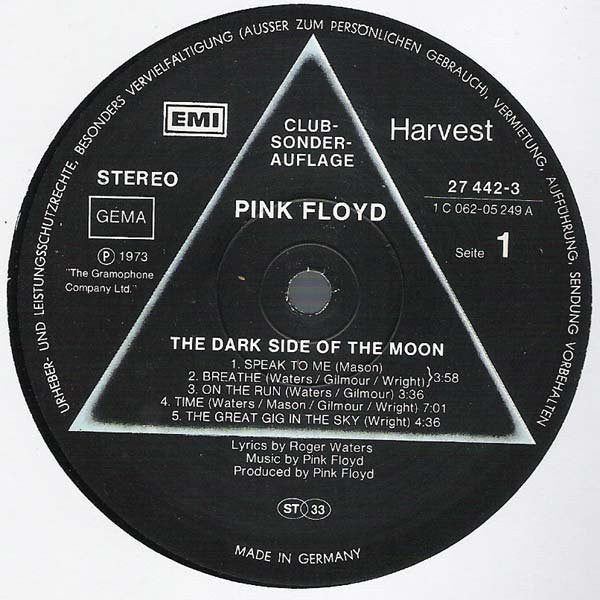 Pink Floyd : The Dark Side Of The Moon (LP, Album, Club)