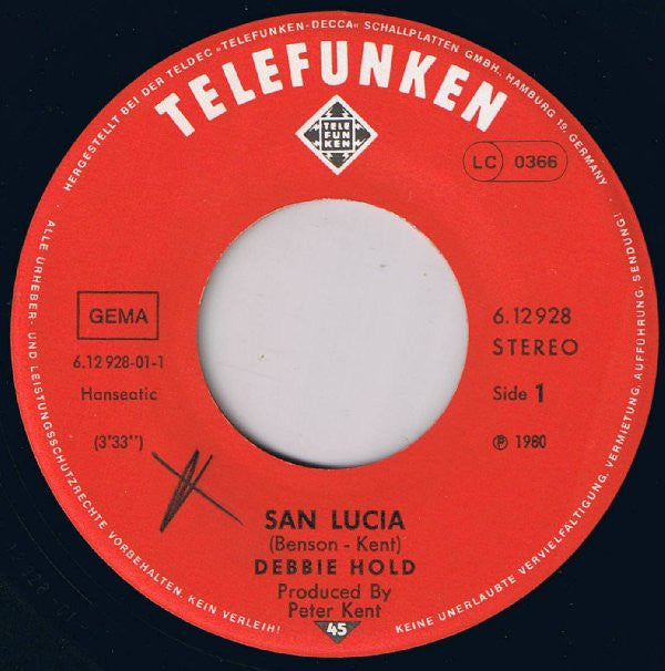 Debbie Hold : San Lucia (7", Single)