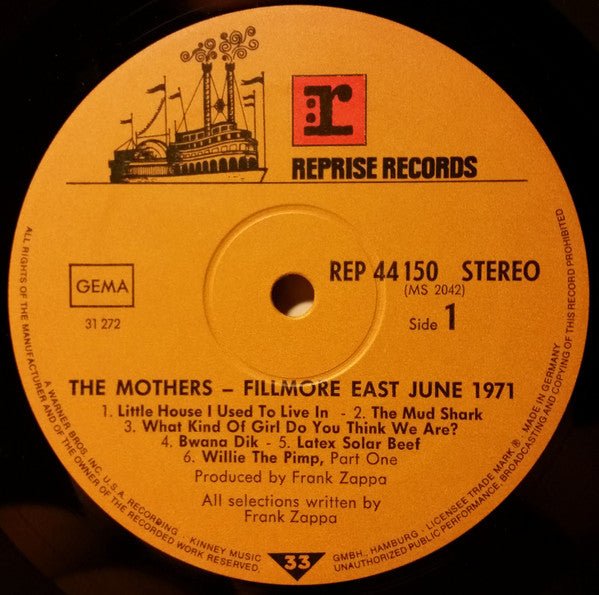 The Mothers : Fillmore East, June 1971 (LP, Album)