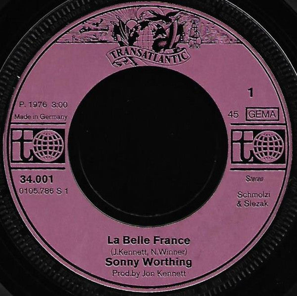 Sonny Worthing : La Belle France (7", Single)