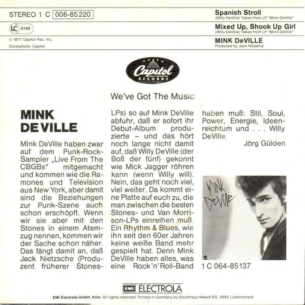 Mink DeVille : Spanish Stroll (7", Single)