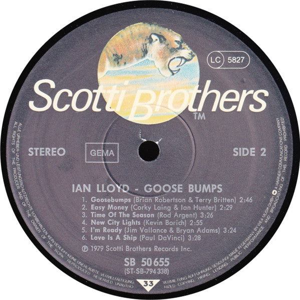 Ian Lloyd : Goose Bumps (LP, Album)