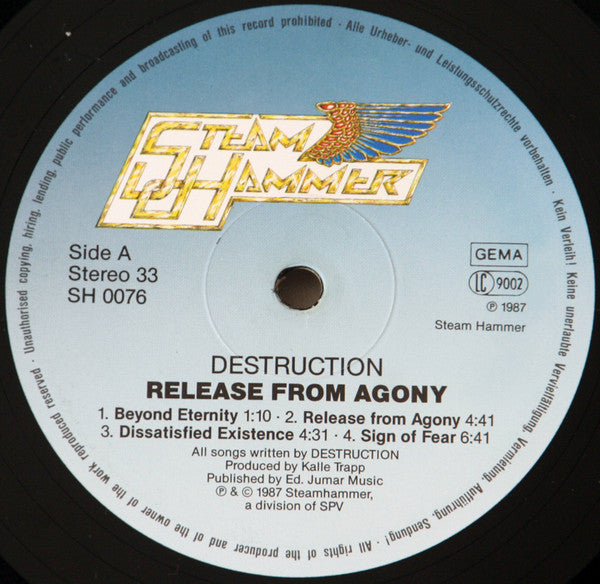 Destruction : Release From Agony (LP, Album)