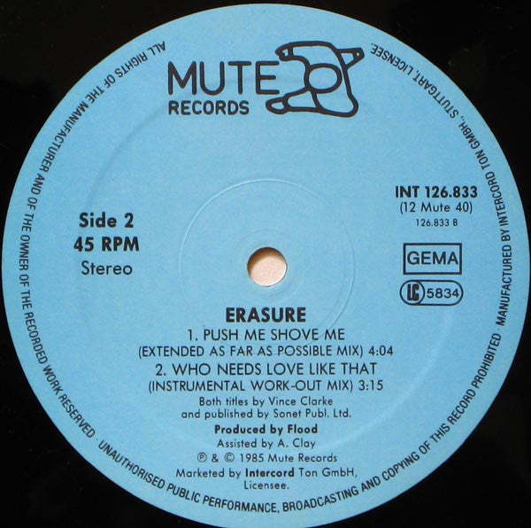 Erasure : Who Needs Love Like That (12", Maxi)