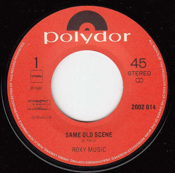 Roxy Music : The Same Old Scene (7", Single)