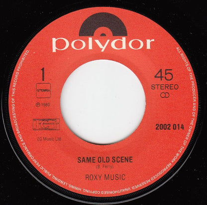 Roxy Music : The Same Old Scene (7", Single)