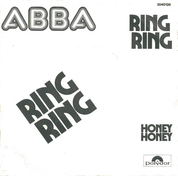 ABBA : Honey Honey / Ring Ring (7", Single, B&W)