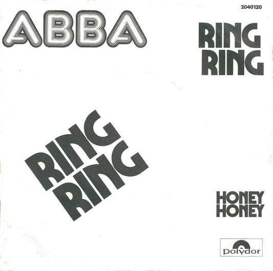 ABBA : Honey Honey / Ring Ring (7", Single, B&W)