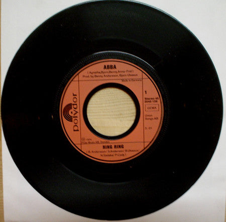 ABBA : Honey Honey / Ring Ring (7", Single, B&W)