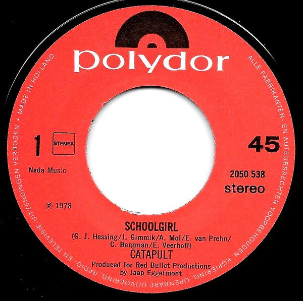 Catapult : Schoolgirl (7", Single)