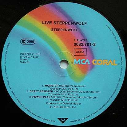 Steppenwolf : Live (2xLP, RE)