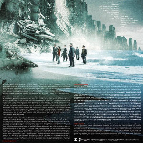 Hans Zimmer : Inception (Music From The Motion Picture) (LP, Album, Cle)