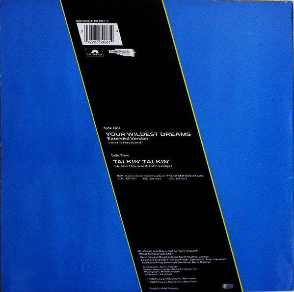 The Moody Blues : Your Wildest Dreams (12", Maxi)