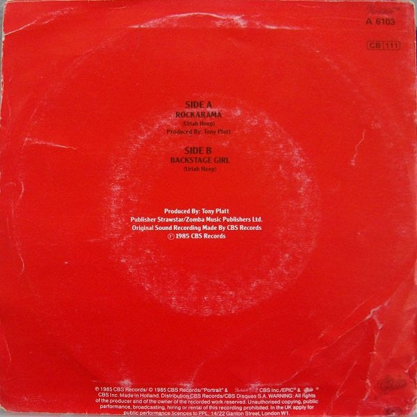 Uriah Heep : Rockarama (7", Single)