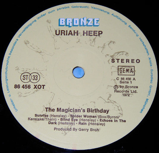 Uriah Heep : The Magician's Birthday (LP, Album, RE, Gat)