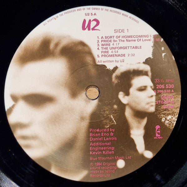 U2 : The Unforgettable Fire (LP, Album)