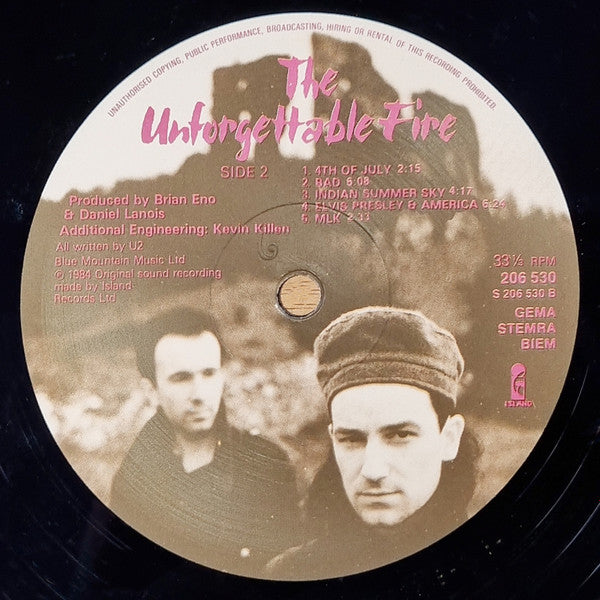 U2 : The Unforgettable Fire (LP, Album)