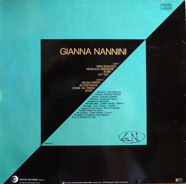 Gianna Nannini : G.N. (LP, Album)