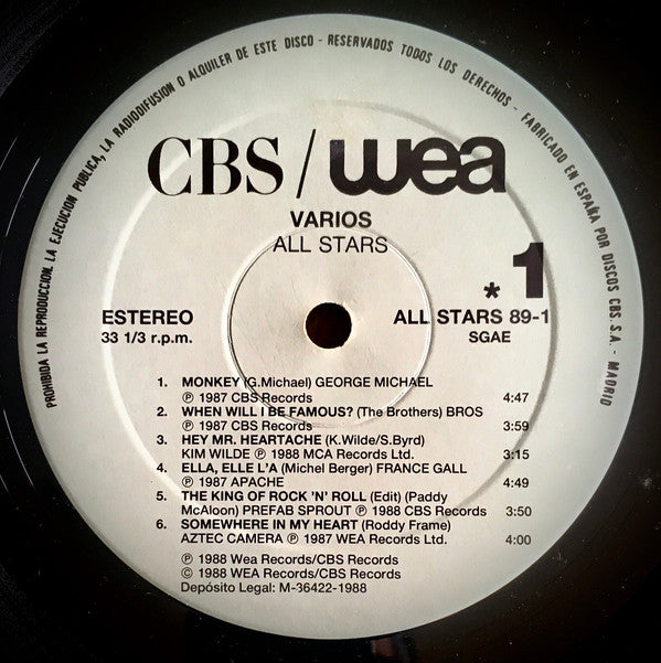 Various : All Stars (The Album) (2xLP, Comp, Gat)