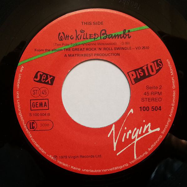 Sex Pistols : Silly Thing (7", Single)