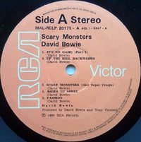 David Bowie : Scary Monsters (LP, Album, Gat)