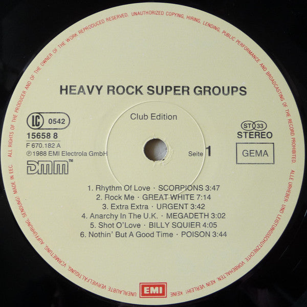 Various : Heavy Rock Super Groups (LP, Comp, Club)