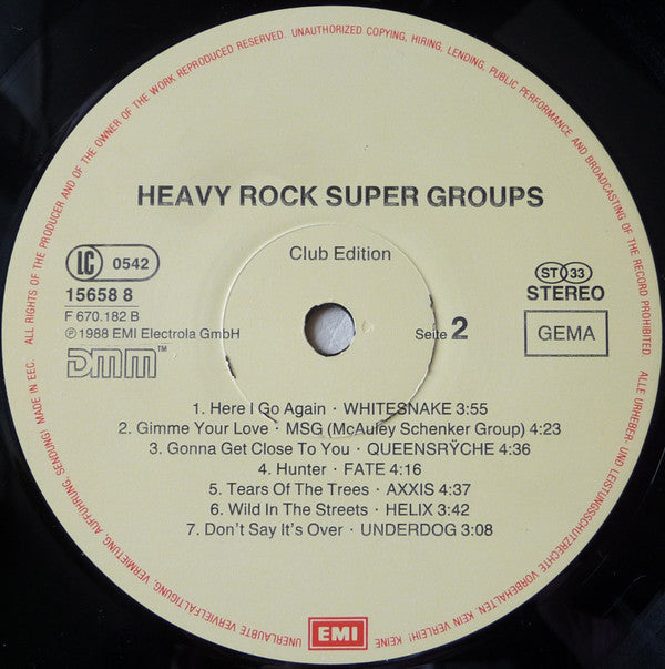 Various : Heavy Rock Super Groups (LP, Comp, Club)