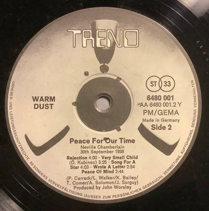 Warm Dust : Peace For Our Time (LP, Album)
