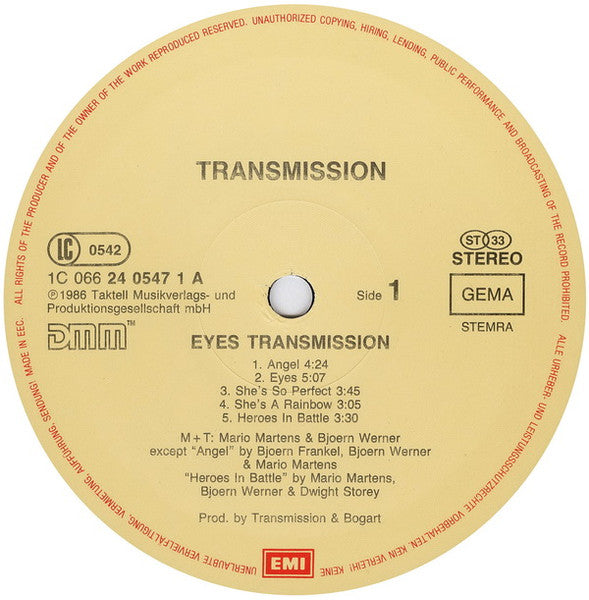 Transmission (5) : Eyes Transmission (LP, Album)