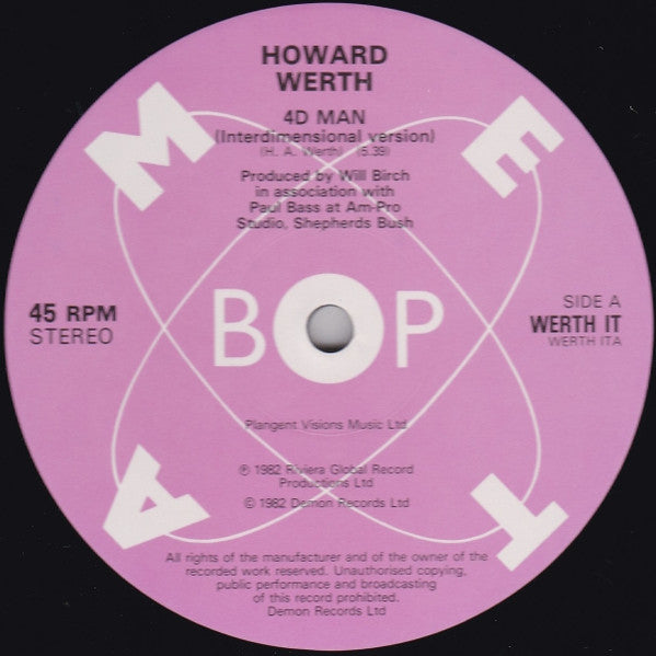 Howard Werth : 4D Man (12", Maxi)
