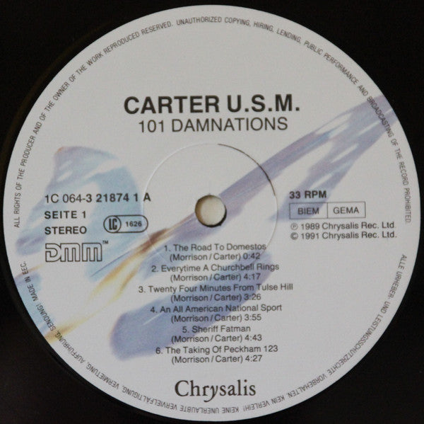 Carter The Unstoppable Sex Machine : 101 Damnations (LP, Album, RP)
