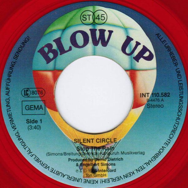 Silent Circle : Stop The Rain (7", Single, Red)